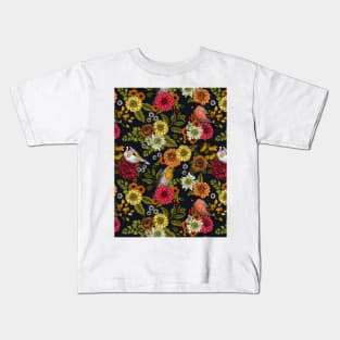 Garden birds and flowers 3 Kids T-Shirt